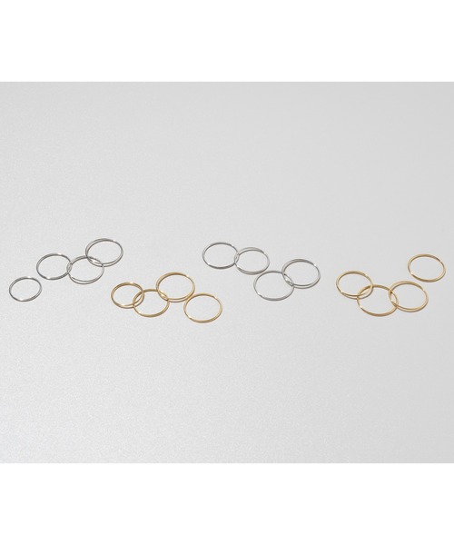GOLDY(ゴールディ)の「【金属アレルギー軽減】4PCS スリム ステンレス セット リング(リング・レディース・シルバー系2/ゴールド系1/ゴールド系2/シルバー系1・FREE)」の20枚目の写真