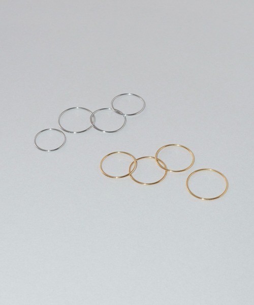 GOLDY(ゴールディ)の「【金属アレルギー軽減】4PCS スリム ステンレス セット リング(リング・レディース・シルバー系2/ゴールド系1/ゴールド系2/シルバー系1・FREE)」の21枚目の写真