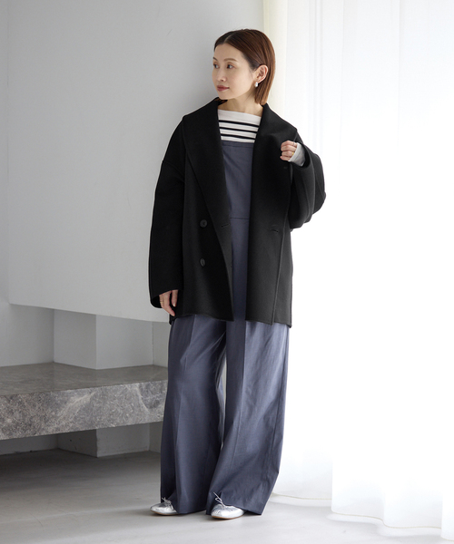 追加3》Super160 ショールカラーハーフコート（その他アウター）｜IENA