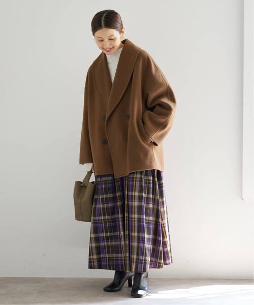 追加3》Super160 ショールカラーハーフコート（その他アウター）｜IENA