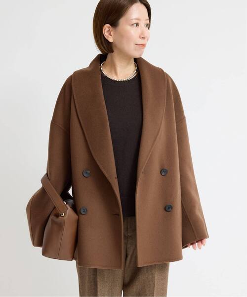 追加3》Super160 ショールカラーハーフコート（その他アウター）｜IENA