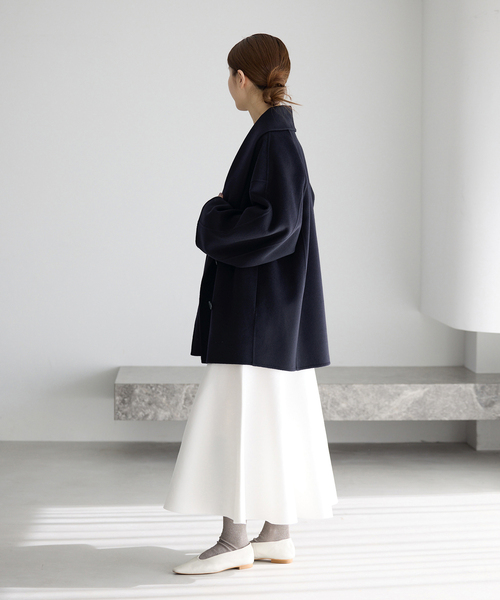 IENA（イエナ）の「《追加3》Super160 ショールカラーハーフコート（その他アウター・レディース・ブラック/ブラウン/ネイビー・36/38）」の20枚目の写真