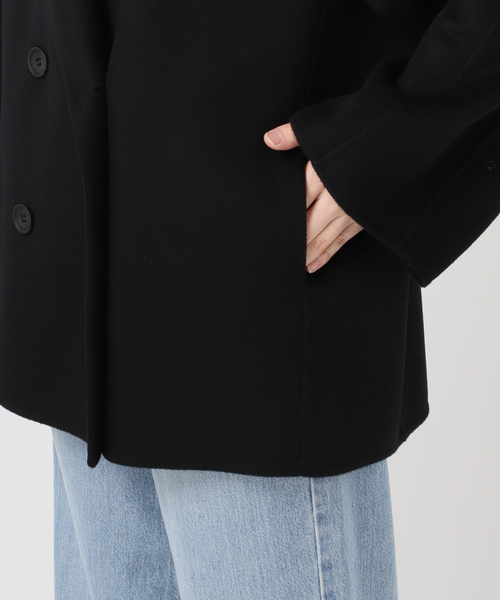 IENA（イエナ）の「《追加3》Super160 ショールカラーハーフコート（その他アウター・レディース・ブラック/ブラウン/ネイビー・36/38）」の8枚目の写真