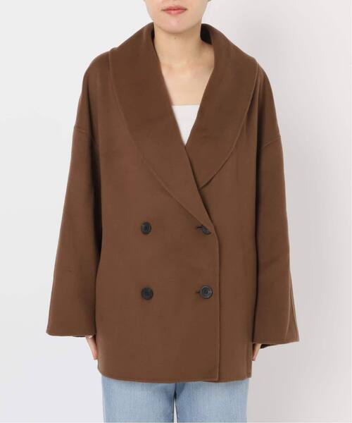 IENA（イエナ）の「《追加3》Super160 ショールカラーハーフコート（その他アウター・レディース・ブラック/ブラウン/ネイビー・36/38）」の14枚目の写真