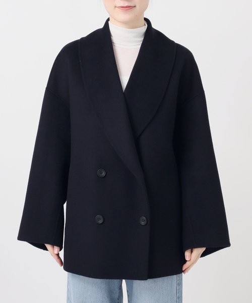 IENA（イエナ）の「《追加3》Super160 ショールカラーハーフコート（その他アウター・レディース・ブラック/ブラウン/ネイビー・36/38）」の16枚目の写真