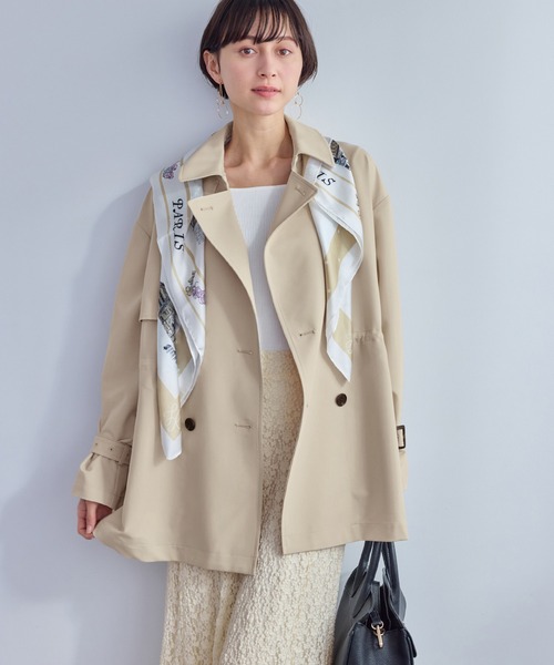 ミドル丈トレンチコート/撥水・花粉ガード（トレンチコート）｜ROPE