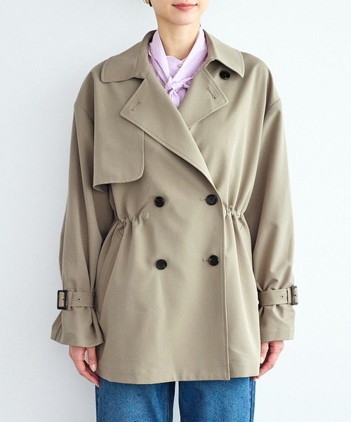 ROPE' PICNIC（ロペピクニック）の「ミドル丈トレンチコート/撥水・花粉ガード（トレンチコート・レディース・ベージュ/ネイビー/カーキ・FREE）」の14枚目の写真