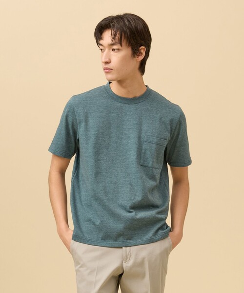 J.PRESS(ジェイプレス)の「【インナー推奨】オーバーダイ クルーネック Tシャツ(Tシャツ/カットソー・メンズ・ネイビー系/ホワイト系/グリーン系・X-LARGE/LARGE/MEDIUM)」の2枚目の写真