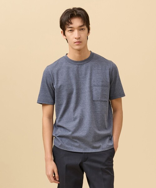 J.PRESS(ジェイプレス)の「【インナー推奨】オーバーダイ クルーネック Tシャツ(Tシャツ/カットソー・メンズ・ネイビー系/ホワイト系/グリーン系・X-LARGE/LARGE/MEDIUM)」の3枚目の写真