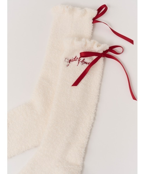 SNIDEL HOME（スナイデルホーム）の「【Milcrea】リボンニットソックス（ソックス/靴下・レディース・ブラウン/アイボリー/ライトブルー・F）」の8枚目の写真