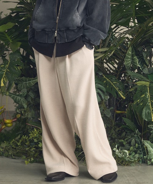 セール】《UNISEX》Chenille Yarn Corduroy Prime-Wide Easy Pants