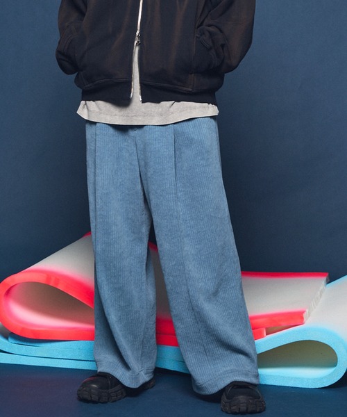 セール】《UNISEX》Chenille Yarn Corduroy Prime-Wide Easy Pants