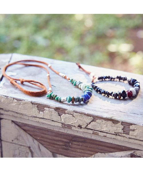 チャイハネ(チャイハネ)の「【チャイハネ】ニュートリアMEN'Sネックレス(ネックレス・メンズ・ターコイズブルー/ブラック・FREE)」の3枚目の写真