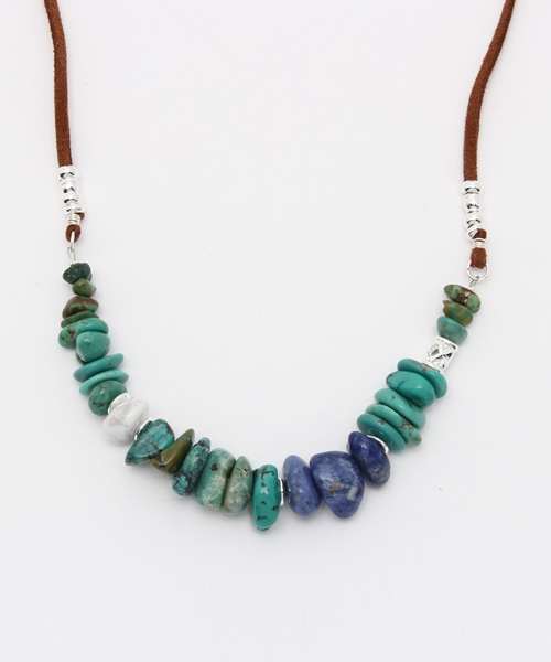 チャイハネ(チャイハネ)の「【チャイハネ】ニュートリアMEN'Sネックレス(ネックレス・メンズ・ターコイズブルー/ブラック・FREE)」の7枚目の写真