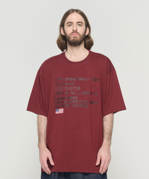 CARGOBROS(カーゴブロス)の「(ビッグサイズ) テックポイント半袖Tシャツ (ワイン)(Tシャツ/カットソー・メンズ・その他・FREE)」の10枚目の写真