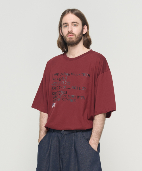 CARGOBROS(カーゴブロス)の「(ビッグサイズ) テックポイント半袖Tシャツ (ワイン)(Tシャツ/カットソー・メンズ・その他・FREE)」の7枚目の写真