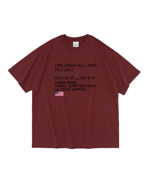 CARGOBROS(カーゴブロス)の「(ビッグサイズ) テックポイント半袖Tシャツ (ワイン)(Tシャツ/カットソー・メンズ・その他・FREE)」の6枚目の写真