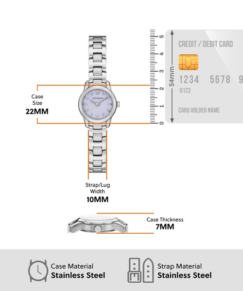 TORY BURCH（トリーバーチ）の「トリーバーチ 腕時計 レディース アナログ ステンレス TBW9068（アナログ腕時計・レディース・シルバー・FREE）」の10枚目の写真