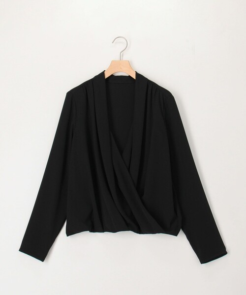 MICO COULIER（ミコクリエ）の「ドレープ&タックブラウス（シャツ/ブラウス・レディース・ベビーピンク/ネイビー/ブルー/オフホワイト・38）」の3枚目の写真