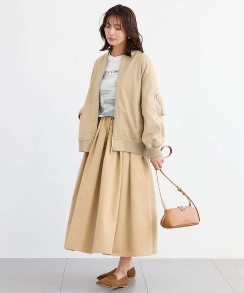 BARNYARDSTORM(バンヤードストーム)の「BARNYARDSTORM / サテンストレッチMA-1 / ハンドウォッシャブル(MA-1・レディース・カーキ/ベージュ・S/M)」の16枚目の写真