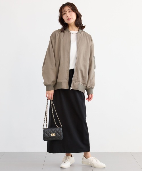 BARNYARDSTORM(バンヤードストーム)の「BARNYARDSTORM / サテンストレッチMA-1 / ハンドウォッシャブル(MA-1・レディース・カーキ/ベージュ・S/M)」の22枚目の写真