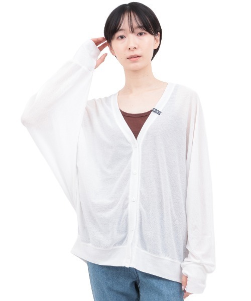 チチカカ（チチカカ）の「UVカット梨地ドルマンカーディガン（カーディガン/ボレロ・レディース・グレー/ブラック/ホワイト・FREE）」の7枚目の写真