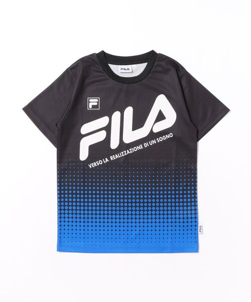 FILA(フィラ)の「FILA/フィラ 吸汗速乾 昇華プリント半袖Tシャツ(Tシャツ/カットソー・キッズ・レッド/ブラック・160cm/150cm/140cm/130cm)」の4枚目の写真