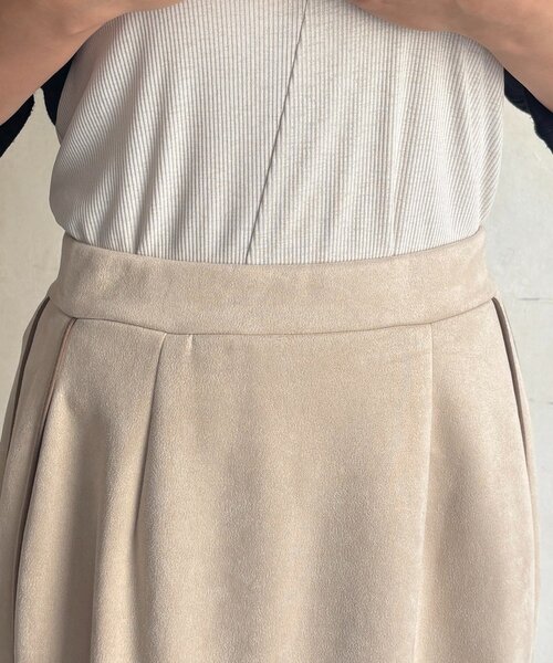 un dix cors（アンディコール）の「スエードIラインスカート（スカート・レディース・アイボリー/ピンクベージュ/グレイッシュベージュ/チャコールグレー・FREE）」の21枚目の写真