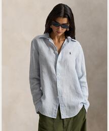 ワイド クロップド ギンガム リネン シャツ（シャツ/ブラウス）｜POLO