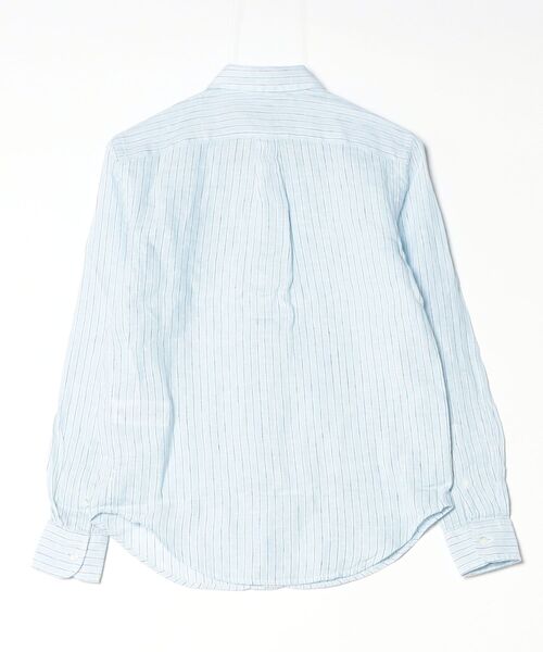 POLO RALPH LAUREN（ポロ ラルフ ローレン）の「クラシック フィット ストライプド リネン シャツ（シャツ/ブラウス・レディース・ブルー・S/XXS/XS/M/XL/L）」の8枚目の写真