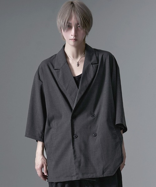 LOUIS CHAVLON(ルイシャブロン)の「『LOUIS CHAVLON/ルイシャブロン』ルーズシルエットジャケット(その他トップス・メンズ・チャコール/ブラック・M/L/XL)」の2枚目の写真