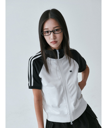 YEYE（イエイエ）の「EE Logo Track Zip-Up S/S - Black（ナイロンジャケット）」