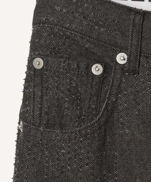 CITEN（シテン）の「＜CITEN＞ダメージデニムストレートパンツ ブラック（デニムパンツ・レディース・ブラック・L/M/S）」の7枚目の写真