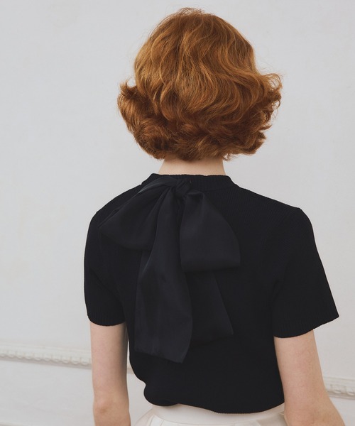 EIMY ISTOIRE（エイミーイストワール）の「【PRE ORDER】EIMYロゴニットプルオーバー（ニット/セーター・レディース・レッド/ホワイト/ネイビー/ベージュ/グレー/ブラック・F）」の12枚目の写真