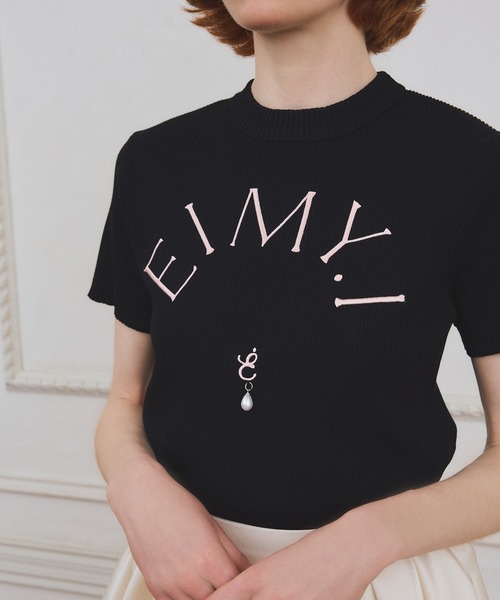EIMY ISTOIRE（エイミーイストワール）の「【PRE ORDER】EIMYロゴニットプルオーバー（ニット/セーター・レディース・レッド/ホワイト/ネイビー/ベージュ/グレー/ブラック・F）」の13枚目の写真