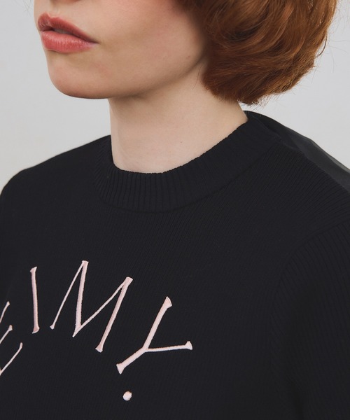 EIMY ISTOIRE（エイミーイストワール）の「【PRE ORDER】EIMYロゴニットプルオーバー（ニット/セーター・レディース・レッド/ホワイト/ネイビー/ベージュ/グレー/ブラック・F）」の14枚目の写真