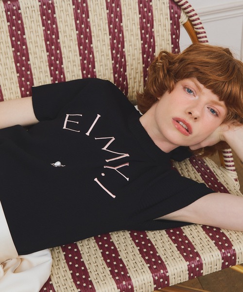 EIMY ISTOIRE（エイミーイストワール）の「【PRE ORDER】EIMYロゴニットプルオーバー（ニット/セーター・レディース・レッド/ホワイト/ネイビー/ベージュ/グレー/ブラック・F）」の16枚目の写真