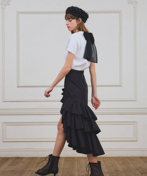 EIMY ISTOIRE（エイミーイストワール）の「【PRE ORDER】EIMYロゴニットプルオーバー（ニット/セーター・レディース・レッド/ホワイト/ネイビー/ベージュ/グレー/ブラック・F）」の21枚目の写真