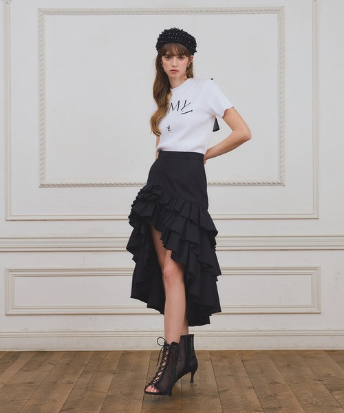 EIMY ISTOIRE（エイミーイストワール）の「【PRE ORDER】EIMYロゴニットプルオーバー（ニット/セーター・レディース・レッド/ホワイト/ネイビー/ベージュ/グレー/ブラック・F）」の20枚目の写真