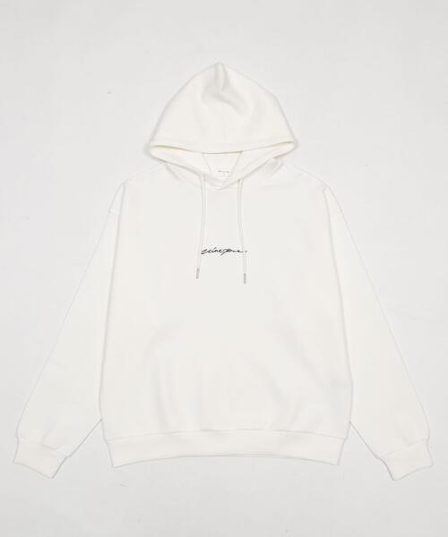 BROWNY（ブラウニー）の「BROWNY/【26年春夏新作】ワンポイントプルパーカー（パーカー・メンズ・ホワイト/ブラック・MEDIUM/LARGE）」の4枚目の写真