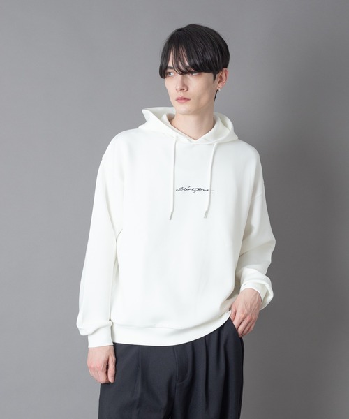 BROWNY（ブラウニー）の「BROWNY/【26年春夏新作】ワンポイントプルパーカー（パーカー・メンズ・ホワイト/ブラック・MEDIUM/LARGE）」の2枚目の写真