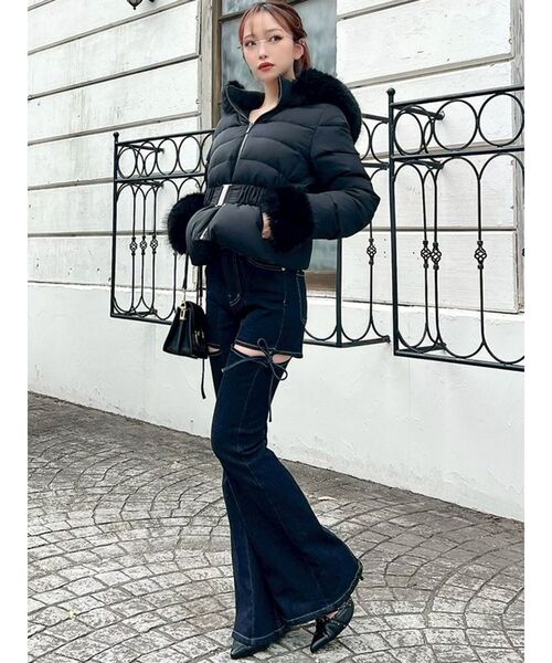 RESEXXY（リゼクシー）の「ショートダウンジャケット（ダウンジャケット/コート・レディース・ブラック/ホワイト・FREE）」の11枚目の写真