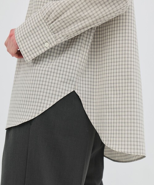 PUBLIC TOKYO（パブリックトウキョウ）の「【2026春新作】ミニチェックスタンドカラーシャツ（シャツ/ブラウス・レディース・グリーン系その他/ホワイト・FREE）」の21枚目の写真