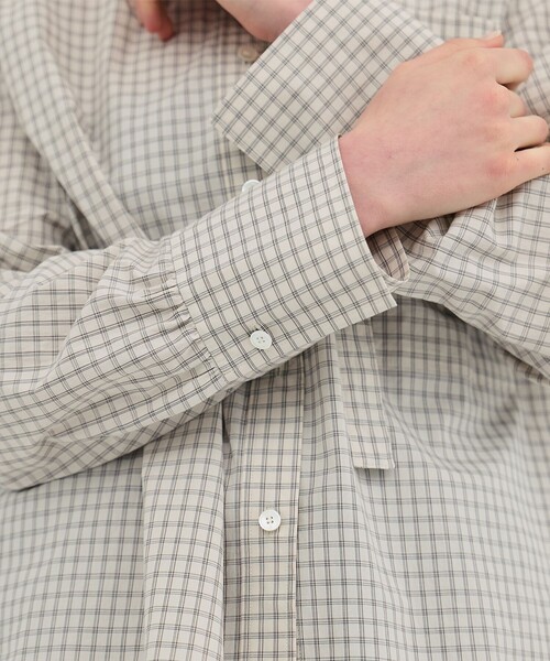 PUBLIC TOKYO（パブリックトウキョウ）の「【2026春新作】ミニチェックスタンドカラーシャツ（シャツ/ブラウス・レディース・グリーン系その他/ホワイト・FREE）」の20枚目の写真