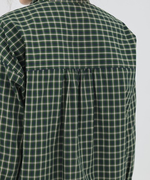 PUBLIC TOKYO（パブリックトウキョウ）の「【2026春新作】ミニチェックスタンドカラーシャツ（シャツ/ブラウス・レディース・グリーン系その他/ホワイト・FREE）」の13枚目の写真