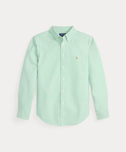 POLO RALPH LAUREN CHILDRENSWEAR(ポロ ラルフ ローレン チルドレンズウェア)の「アイコニック オックスフォード シャツ(シャツ/ブラウス・キッズ・グリーン・L/M/S/XL)」の1枚目の写真