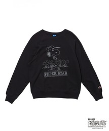 【FRUIT OF THE LOOM】FTL x PEANUTS甘編み裏毛スウェット5 / ピーナッツ スヌーピー スウェット