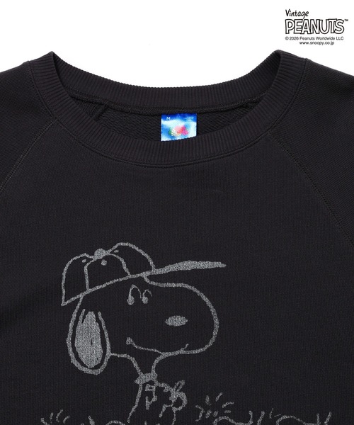 FRUIT OF THE LOOM(フルーツオブザルーム)の「【FRUIT OF THE LOOM】FTL x PEANUTS甘編み裏毛スウェット5 / ピーナッツ スヌーピー スウェット(スウェット・メンズ・チャコールグレー/クリーム・L/M/S)」の8枚目の写真