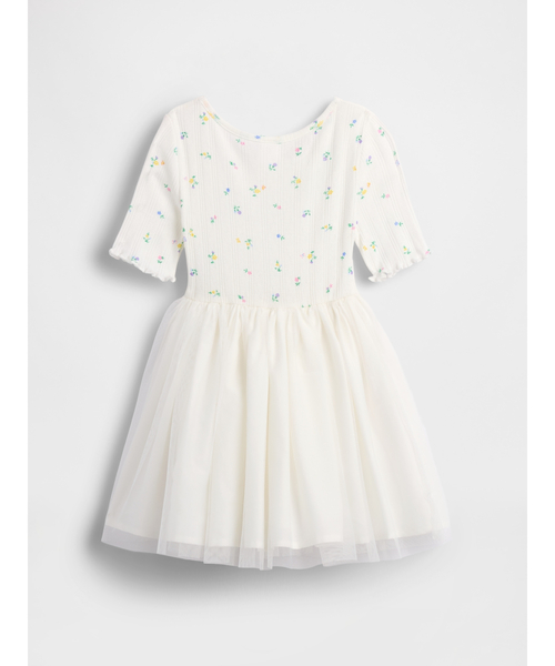 GAP(ギャップ)の「ポインテール&チュール ミックスメディア ワンピース (幼児・ベビー)(ワンピース・キッズ・ライラック/オフホワイト・90cm/80cm/70cm/110cm/105cm/100cm/95cm)」の4枚目の写真