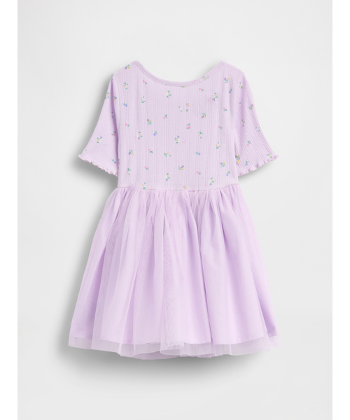 GAP(ギャップ)の「ポインテール&チュール ミックスメディア ワンピース (幼児・ベビー)(ワンピース・キッズ・ライラック/オフホワイト・90cm/80cm/70cm/110cm/105cm/100cm/95cm)」の5枚目の写真